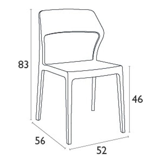 Стул пластиковый Snow бежевый