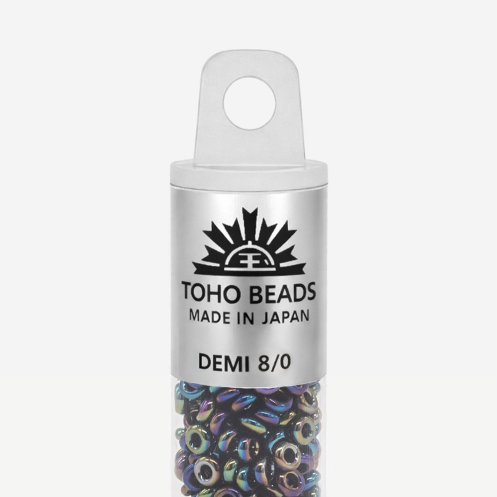 Японский бисер TOHO Demi 8/0 (№86), металлизированный, непрозрачный глянцевый