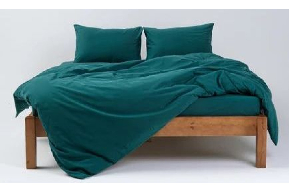 Постельное белье GoodNight Сатин Делюкс дуэт (с нав. 50х70) изумруд
