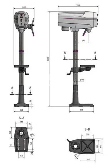 Вертикально-сверлильный станок Optimum OPTIdrill DP 33