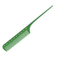 Зеленая расческа для волос 216мм с хвостиком Y.S. Park YS-101 Green