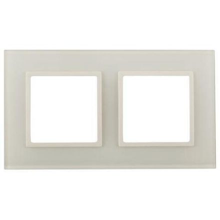 Рамка 2-м 14-5102-02 стекло Elegance сл. кость+сл. кость ЭРА Б0034489