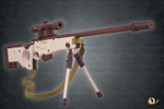 Снайперская винтовка AWP от TARG - деревянный конструктор, сборная модель, 3d пазл