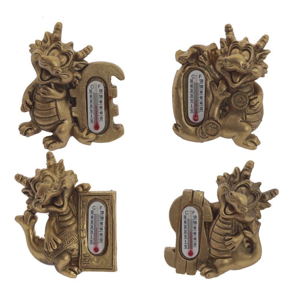 GAEM Магнит с термометром "Дракон", L7 W2 H5 см, 4в.