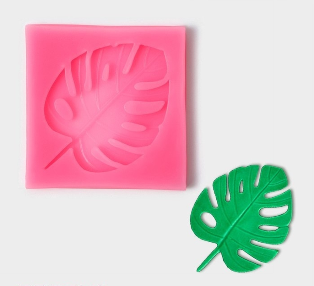 Молд силиконовый для заливки "Тропический лист" 6,5см