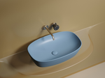 Умывальник чаша накладная овальная (цвет Голубой Матовый) Element 610x385x140мм