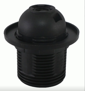 Патрон Е27 с кольцом, термостойкий пластик, черный, Б/Н TDM SQ0335-0056