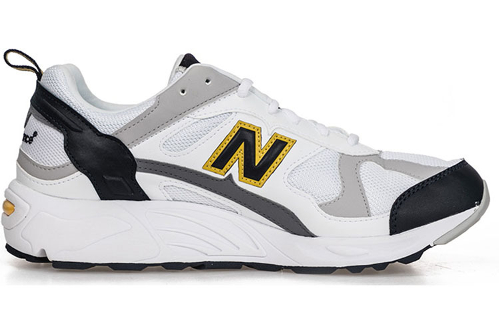 New Balance 878 NB lightweight non-slip low-cut sports casual shoes for men and women with the same gray and yellow