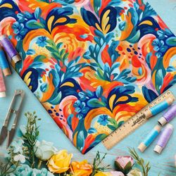 Ткань премиум шелк искусственный Армани акварельный калейдоскоп