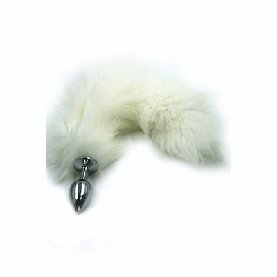 Анальная втулка Sitabella с хвостом серый песец 6,5 см