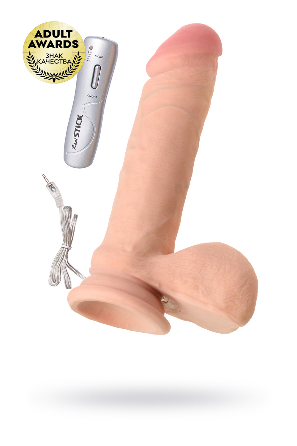 Ротатор на присоске телесный 7 режимов ротации RealStick 17 см