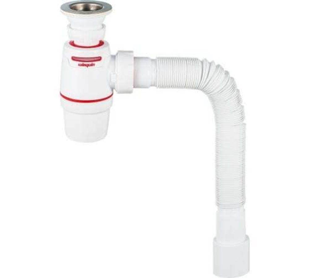 СИФОН ГОФРИРОВАННЫЙ 40*40/50ММ L-800ММ WIRQUIN NEO 03802