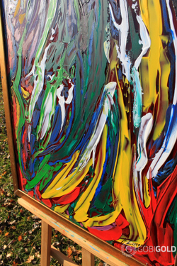 Картина ручной работы "НАДЕЖДА" (абстракция) - 2-х сторонняя