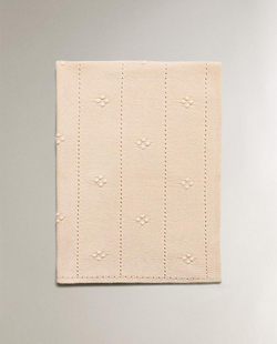 ZARA HOME ДЕТСКИЙ ВЯЗАНЫЙ ПЛЕД, РОЗОВЫЙ