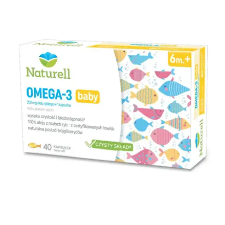 Naturell Omega 3 Baby - 40 капсул с откручивающейся крышкой
