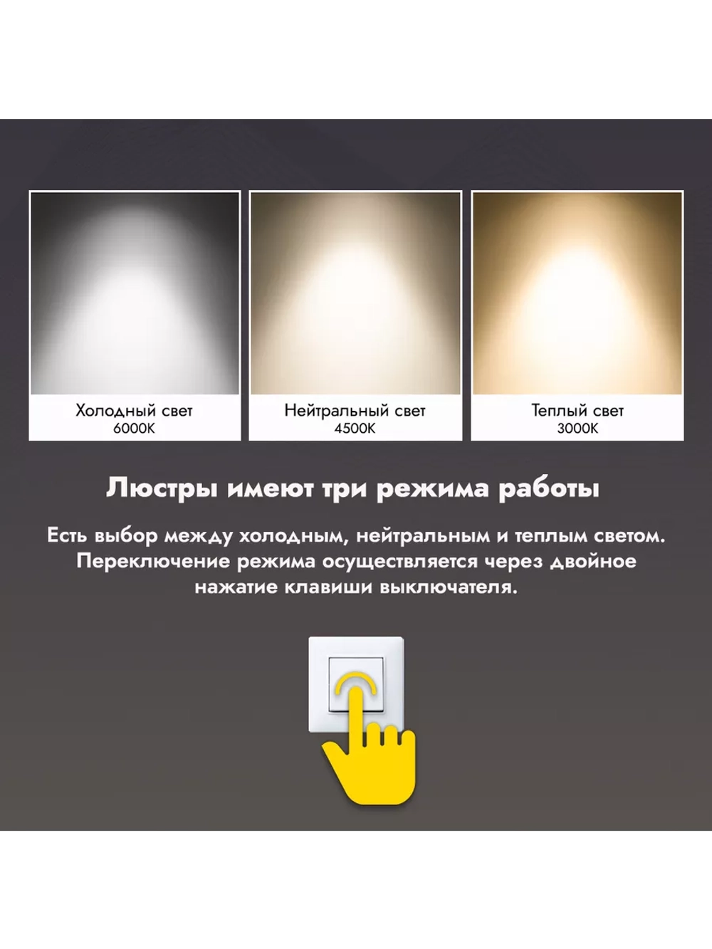 Люстра потолочная светодиодная 8267/6+1GRAY