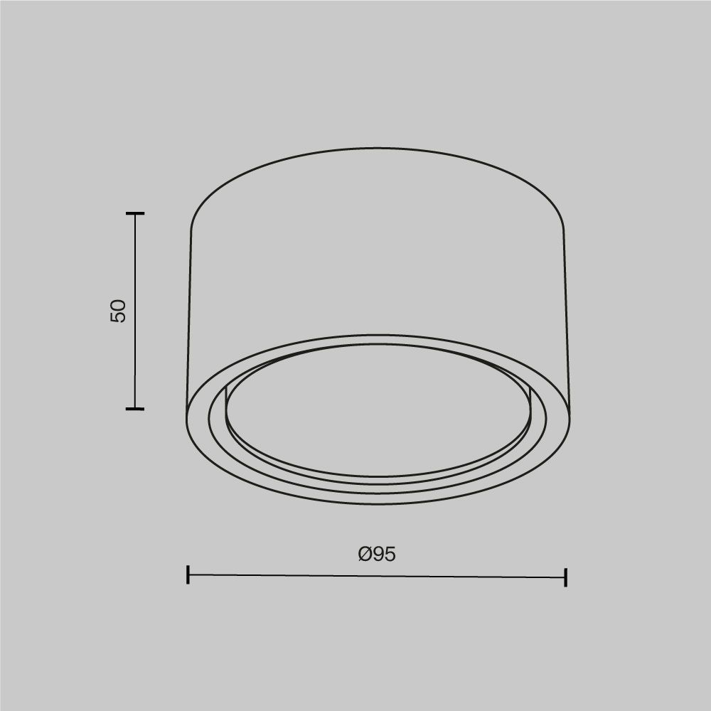 Потолочный светильник Technical C001CL-GX53-W