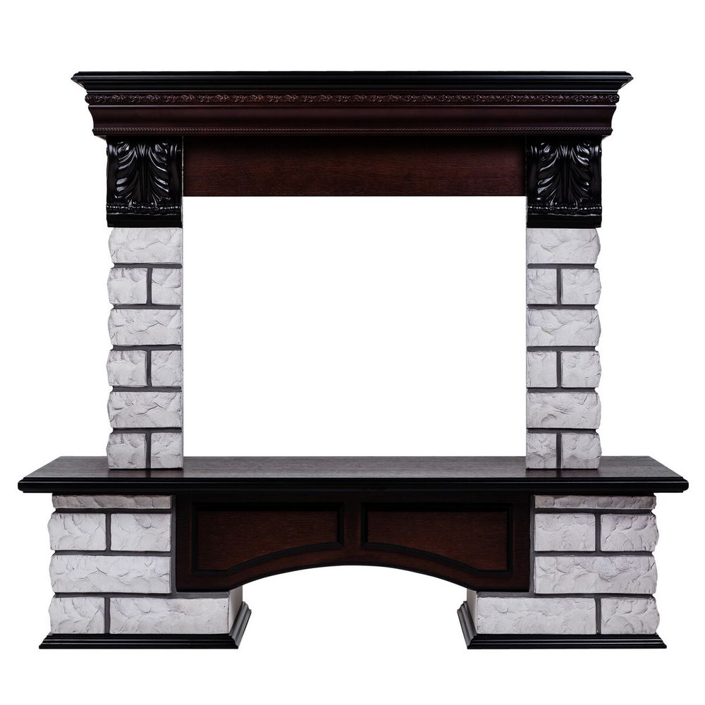 Портал каминный из МДФ RealFlame Country Lux Rock AO античный дуб