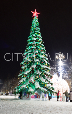 Ель уличная искусственная "Таёжная" ствольная светодинамическая
