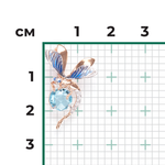 Подвеска «Стрекоза» из комбинированного золота с топазом, натуральными топазами white и эмалью