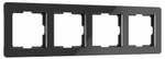 Рамка на 4 поста Werkel Acrylic (черный) W0042708