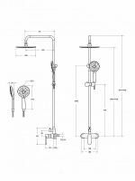 Душевая система Cezares STYLUS STYLUS-CD-IN сатин