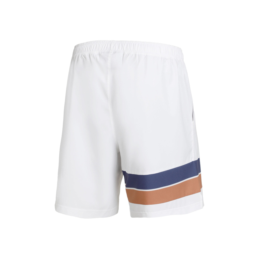 Мужские теннисные шорты Quiet Please Retro Stripe Block Smash Shorts Men - White