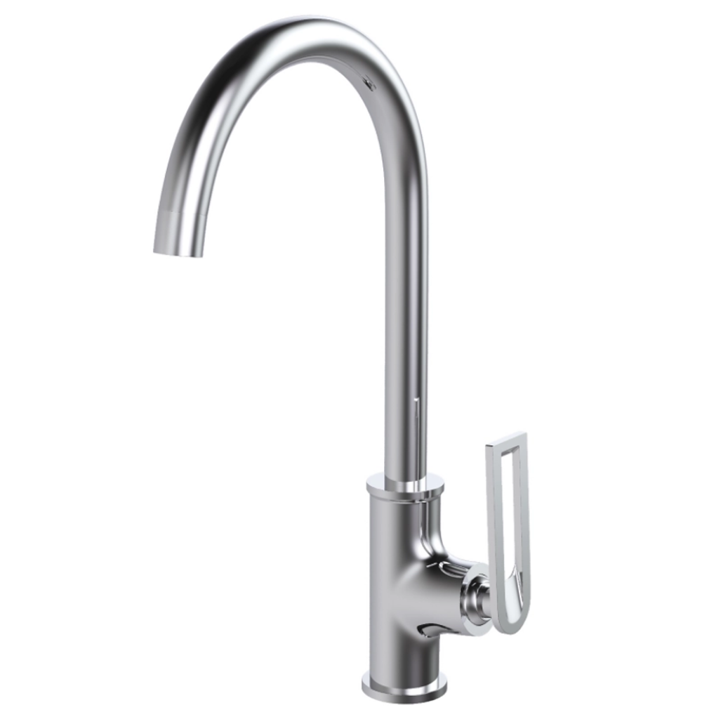 Смеситель для кухни 30k MIXLINE ML28-032 "Energy" высокий излив боковая ручка