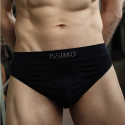 Мужские трусы слипы черные бесшовные ISSIMO SLIP 210