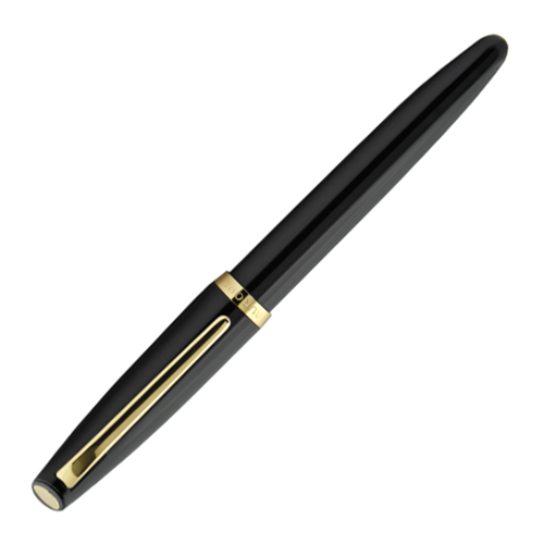 Перьевая ручка Aurora Style Resin black GT, перо - F, в подарочной коробке