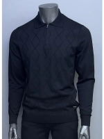 Лонгслив мужской, Поло с длинным рукавом