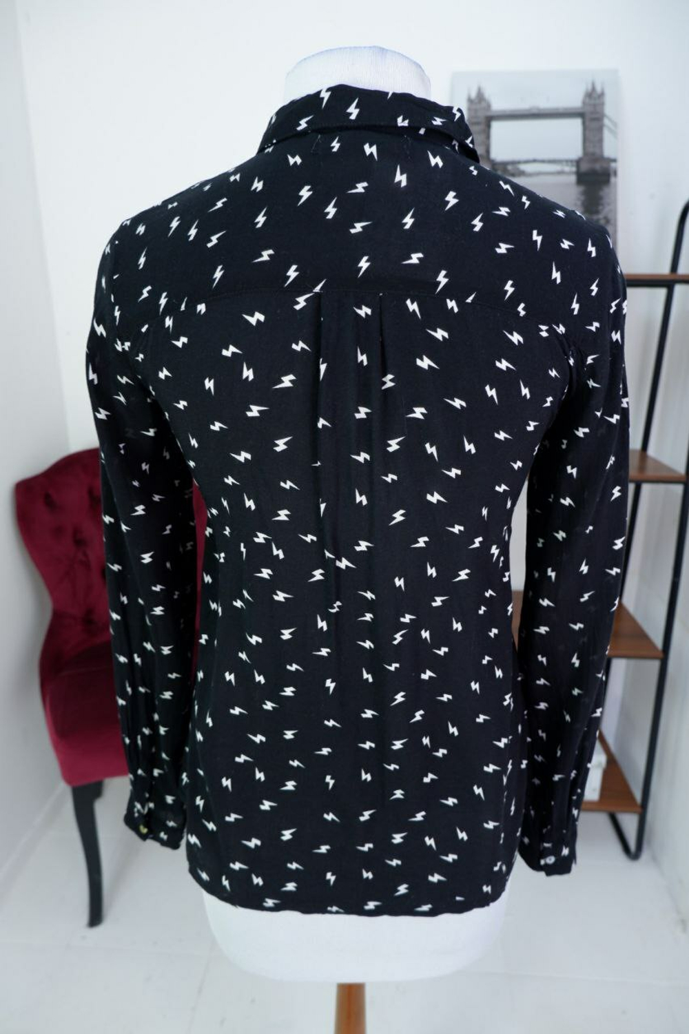 Блузка Pull&Bear из вискозы с принтом 44 размер