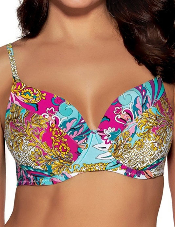 Верх купальника на тонком поролоне Ava TURQUOISE PAISLEY SK172
