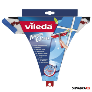 Очиститель окон Виледа 2в1 с телескопической ручкой (Vileda Handheld Window Cleaner)