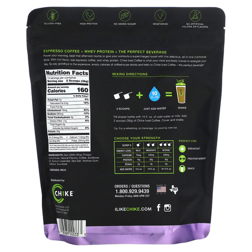 Chike Nutrition, Холодный кофе с высоким содержанием протеина, сладкие сливки, 504 г (17,8 унции)