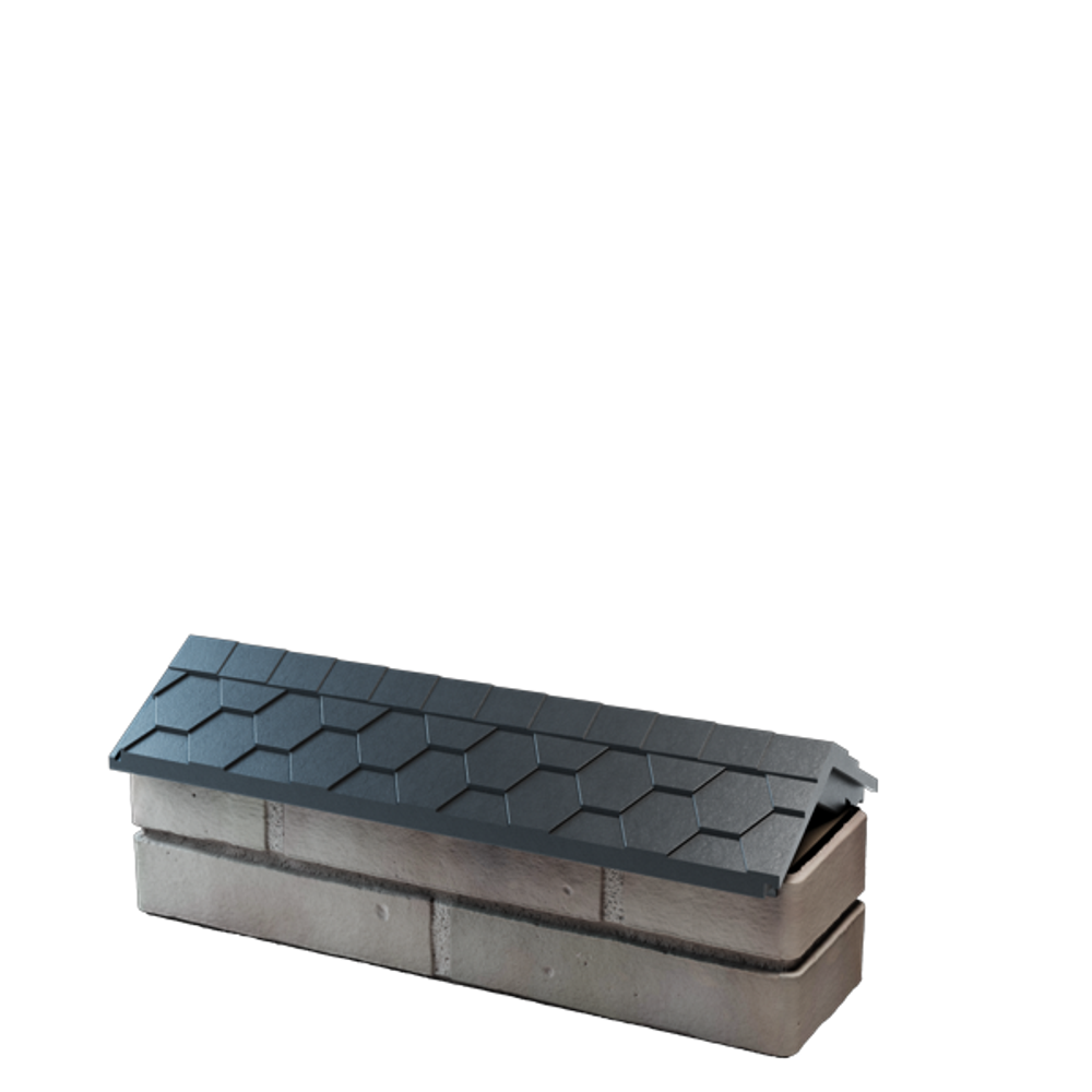 Парапет полимеркомпозитный Everest 130*510 (0,5 кирпич) серый