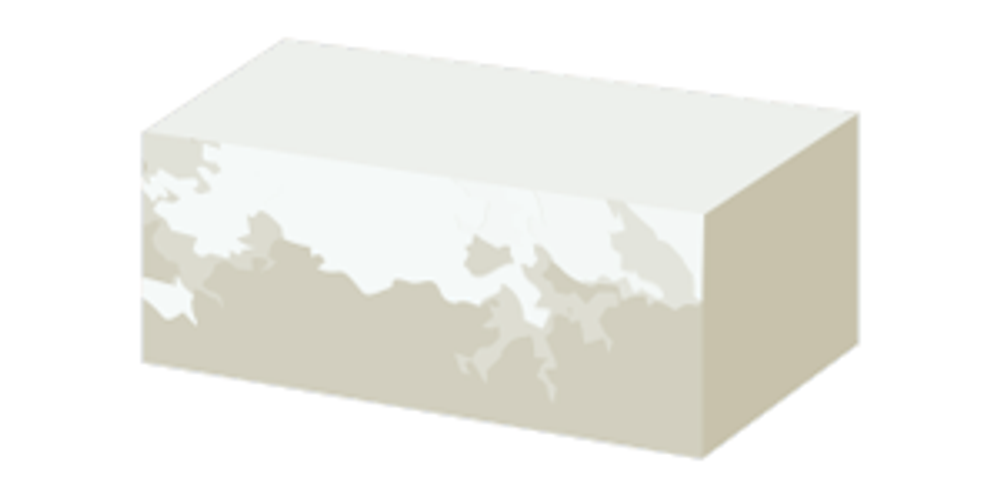 Кирпич силикатный Гулькевичи белый Руст утолщенный полнотелый