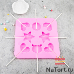 Палочки бумажные для леденцов и кейк-попсов (белые, 10 см, d - 3 мм) 100 шт