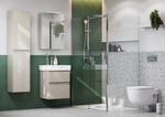 Дверь раздвижная Roca Area 1200x2000, левая, ручка справа, прозрачное стекло, профиль xром MP05L2012M
