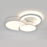 Потолочный светодиодный светильник 53Вт, 3162лм, 3000-6000K, Ra>80, плавная регулировка мощности, изменение цветовой температуры, пульт, металл/акрил, белый