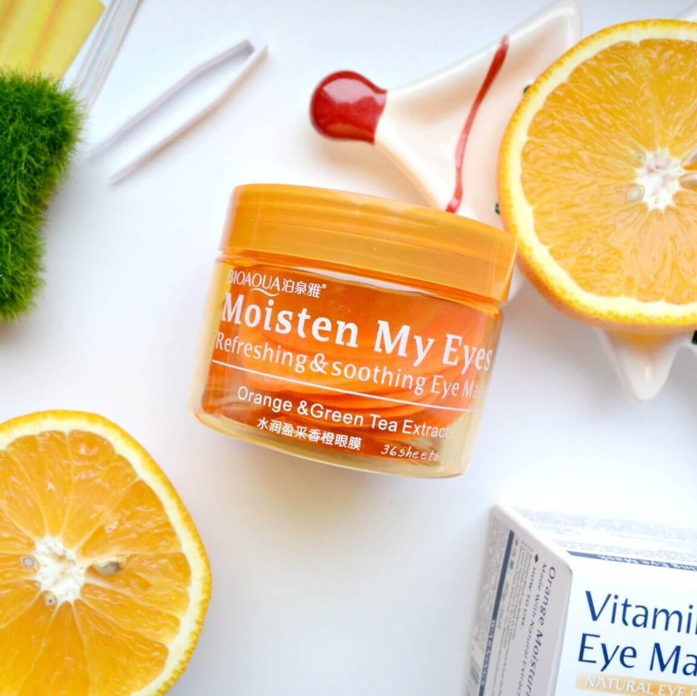 Тканевые маски для кожи вокруг глаз с экстрактом апельсина, 36 шт