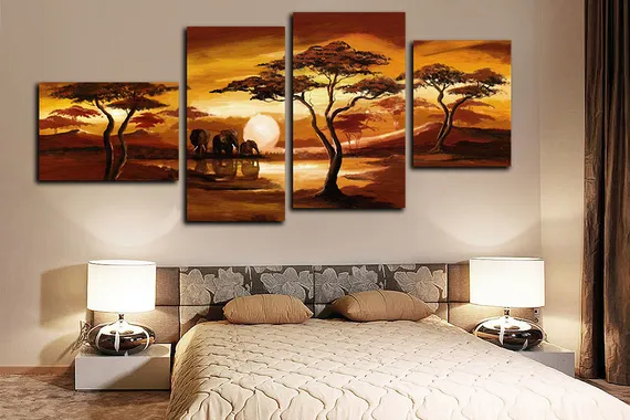 Модульная картина "Три слона"