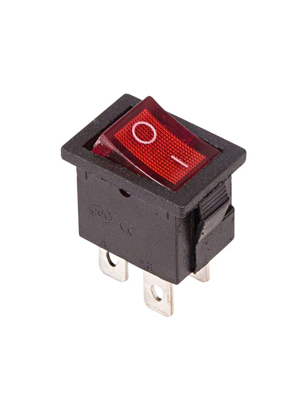 Выключатель клавишный 250В 6А (4с) ON-OFF красн. с подсветкой Mini (RWB-20; SC-768) Rexant 36-2190