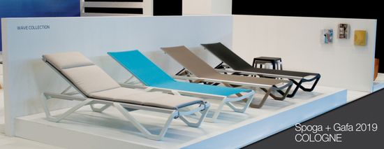 Шезлонг-лежак металлический Wave цвет тортора Турция