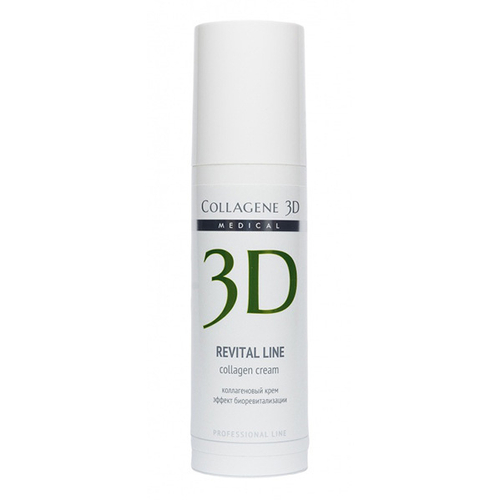 Коллагеновый крем для интенсивного увлажнения и омоложения кожи лица Medical Collagene 3D Revital Line (проф) 30мл