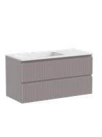 Тумба с раковиной Sancos Snob R 100 см SNR100LSM левая, doha soft
