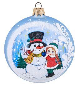Элита НФШ-1662/2 Ел.украшение Шар «Девочка и снеговик» 100 мм
