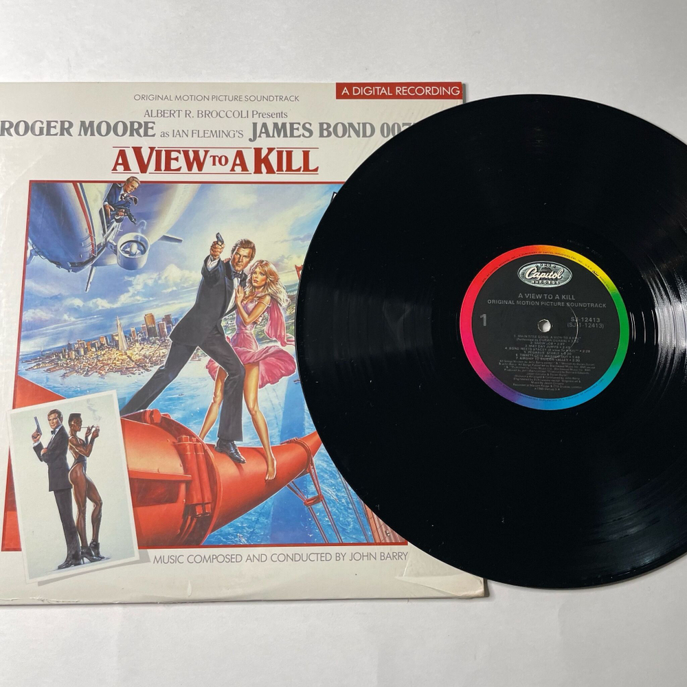 Винтажная виниловая пластинка LP James Bond 007 Вид На Убийство John Barry A View To A Kill (Motion Picture Soundtrack) (USA 1985)