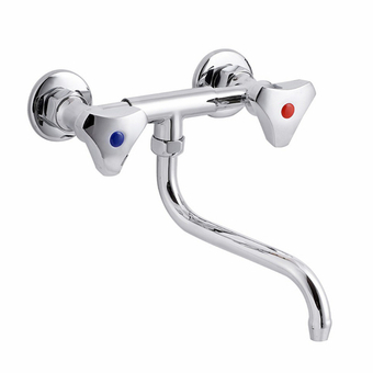 Смеситель для кухни 1/2 кер наст. ниж. ПСМ-108-К80 КОМПЛЕКТАЦИЯ типСм-МДРНр, эксцентрики "РУС", ХРОМ