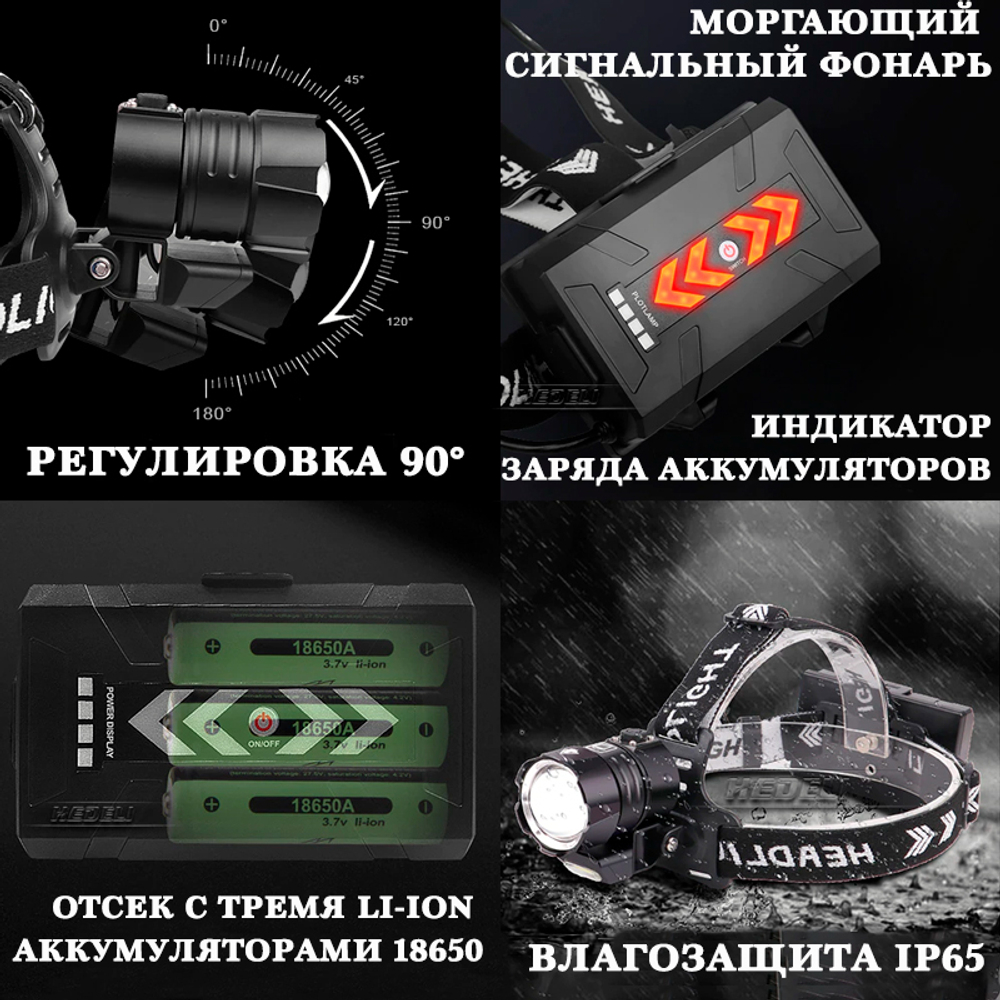 Фонарь налобный Линза (P-T35-P170) ПОИСК